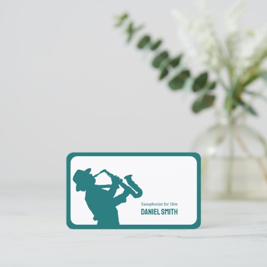 サックス奏者 名刺 (スタンド正面)
