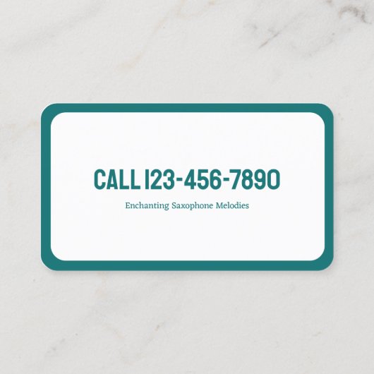 サックス奏者 名刺 (裏面)