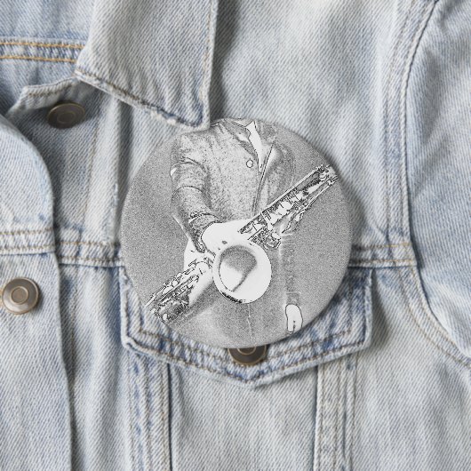 サックス奏者 缶バッジ (インサイチュ)