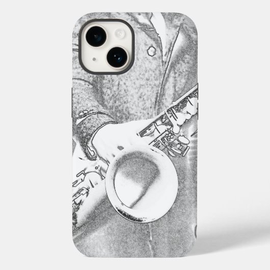サックス奏者 Case-Mate iPhoneケース (裏面)