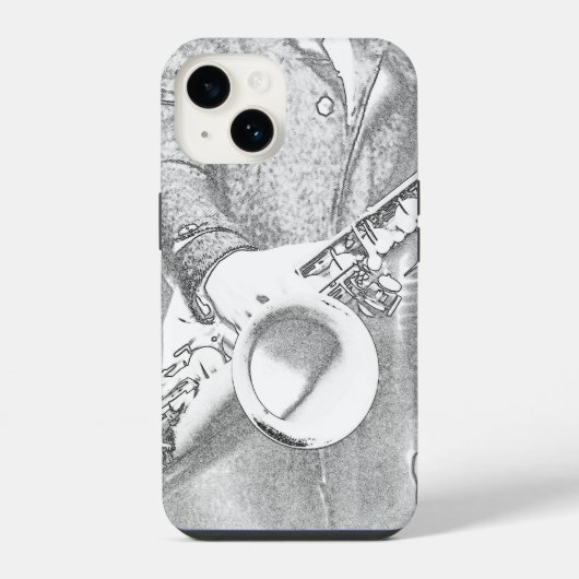 サックス奏者 iPhoneケース (裏面)