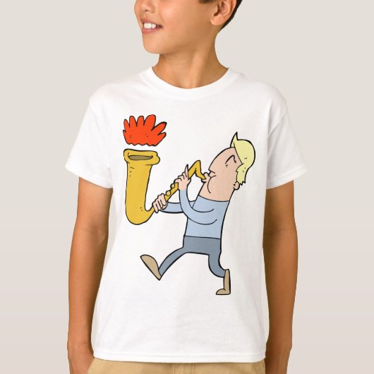 サックス奏者 Tシャツ (正面)