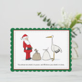 サックス妊娠クリスマスアナウンスメントサックス シーズンカード (スタンド正面)