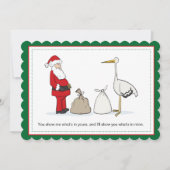 サックス妊娠クリスマスアナウンスメントサックス シーズンカード (正面)