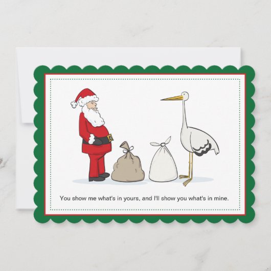 サックス妊娠クリスマスアナウンスメントサックス シーズンカード (正面)