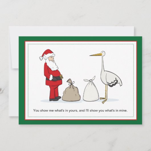 サックス妊娠クリスマスアナウンスメントサックス シーズンカード (正面)