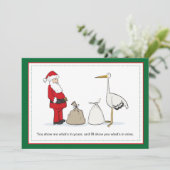 サックス妊娠クリスマスアナウンスメントサックス シーズンカード (スタンド正面)