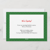 サックス妊娠クリスマスアナウンスメントサックス シーズンカード (裏面)