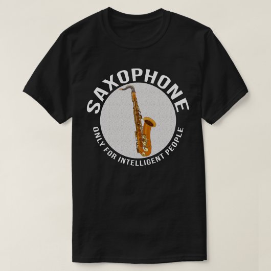サックス専用知性がある人 Tシャツ (デザイン正面)