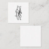 サックス楽器ミュージックジャズキャットポストイット ノートカード (正面/裏面)