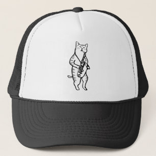 サックス楽器ミュージックジャズキャット キャップ