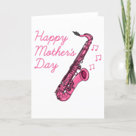 サックス母の日サックス奏者ミュージシャン サンキューカード