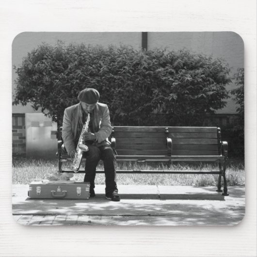 サックス演奏者のマウスパッド マウスパッド (正面)