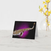 サックス用グリーティングカード カード (黄色い花)