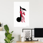 サックス遊のマンペンインクスケッチ ポスター (ホームオフィス)