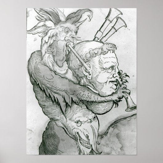 サックス遊フォンとしての悪魔の男の頭, 1144 ポスター (正面)