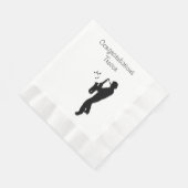 サックス選手のカスタムおめでとう 縁ありランチョンナプキン (角)