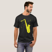 サックス音楽サックス奏者 Tシャツ (正面フル)
