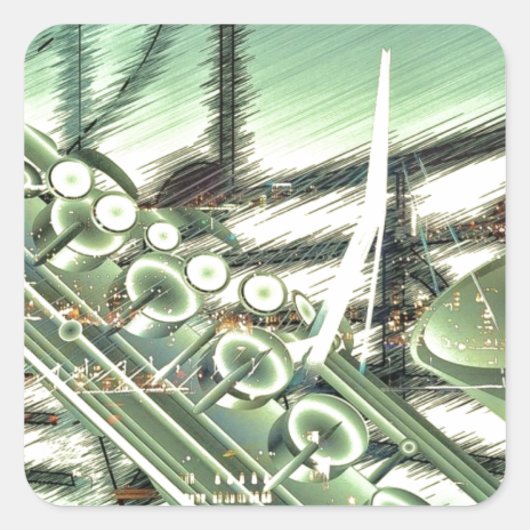 サックス音楽デザインアクセサリーカスタマイズ-  スクエアシール (正面)