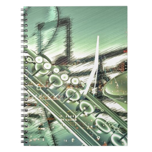 サックス音楽デザインアクセサリーカスタマイズ- ノートブック (正面)