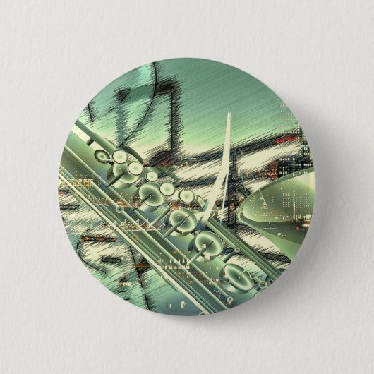 サックス音楽デザインアクセサリーカスタマイズ-  缶バッジ (正面)