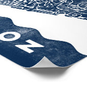 サックス音楽ポスターブルー遊ホワイプリント ポスター (角)