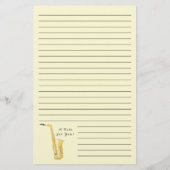 サックス音楽先生 便箋 (裏面)