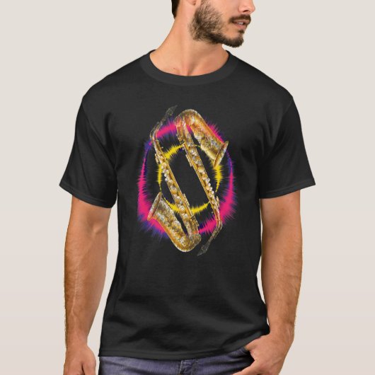 サックス音楽 Tシャツ (正面)