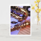 サックス カード (黄色い花)