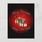サックス～ギフトメリークリスマス&ハッピーニューイヤー シーズンポストカード (正面)