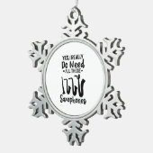 サックス – サックスの種類 スノーフレークピューターオーナメント (右)