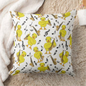 サックス・シック・サクソフォン音楽ノート クッション (ブランケット)