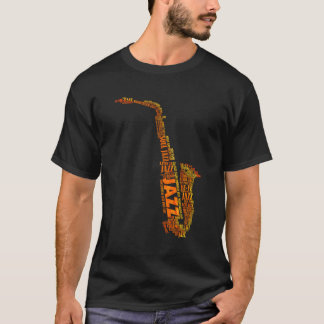 サックス・ジャズの言葉 Tシャツ