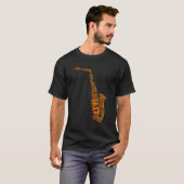 サックス・ジャズの言葉 Tシャツ (正面フル)