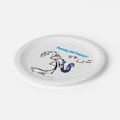 サックス・ジャズ・ミュージック ペーパープレート (アングル)