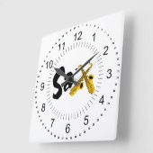 サックス スクエア壁時計 (傾斜)