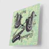 サックス スクエア壁時計 (傾斜)