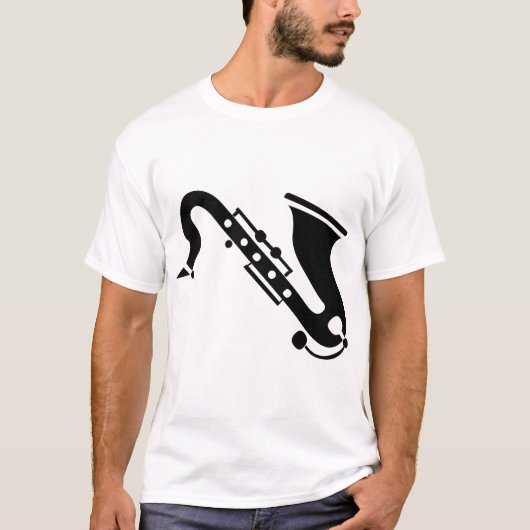 サックス - ブラック Tシャツ (正面)