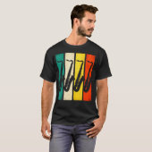 サックス - レトロジャズバンド Tシャツ (正面フル)