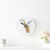 **サックス**時計 ラウンド壁時計 (ホーム)