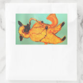 サックス：羊 長方形シール (バッグ)