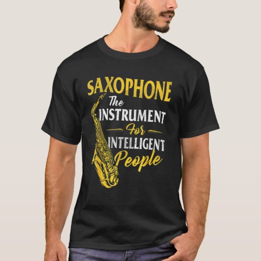 サックスSaの知性がある楽器 Tシャツ (正面)