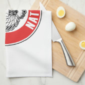 サックフォックス国旗アメリカ先住民アメリカ民族記号ind キッチンタオル (四つ折り)