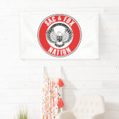 サックフォックス国旗アメリカ先住民アメリカ民族記号ind 横断幕 (インサイチュ)