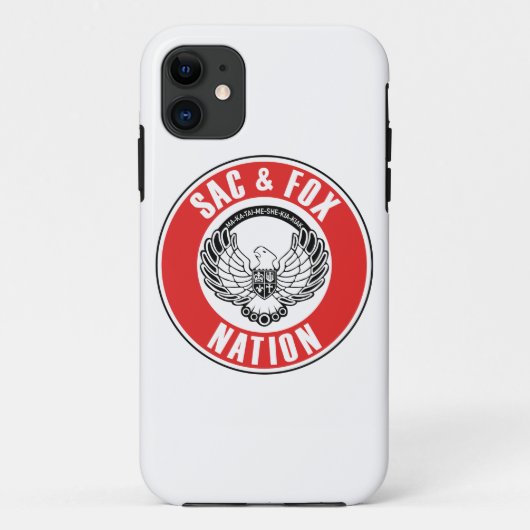 サックフォックス国旗アメリカ先住民アメリカ民族記号ind Case-Mate iPhoneケース (裏面)