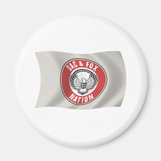 サック&キツネ国家（オクラホマ）国旗の磁石 マグネット (正面)