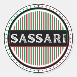 サッサリ市プライドエンブレム - イタリアのアイデンティティ ラウンドシール