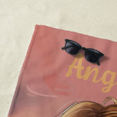 サッシサマーレディパーソナライズされたー名 ビーチタオル (インサイチュ)