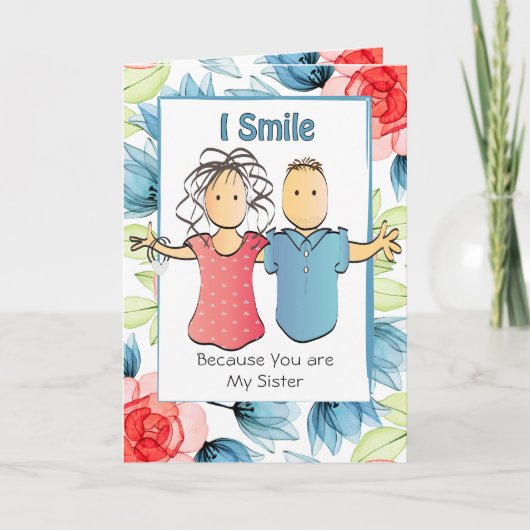 サッシスナーキーシスターカートゥーおもしろいことわざ誕生日 カード (正面)