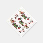 サッシドッグ3ローホリデーペーパーナプキン スタンダードカクテルナプキン (角)